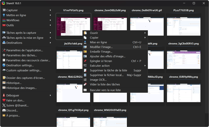 Gestion des fichiers sources - Edit Capture